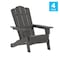 Flash Furniture Gray Adirondack Patio Chairs with Cupholder, 4PK 4-LE-HMP-1044-10-GY-GG - alternate 7